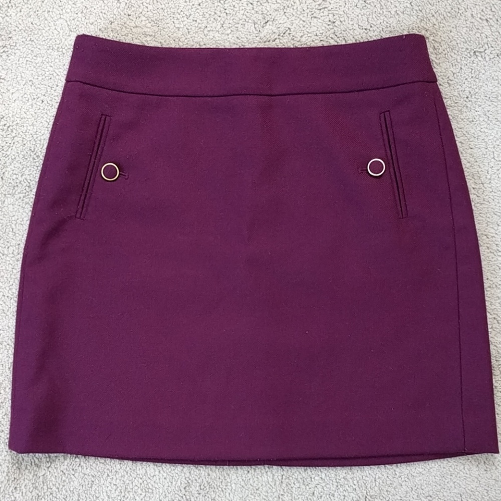Loft burgundy skirt